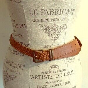 Brown woven belt